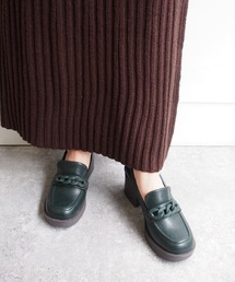 厚底ローファーパンプス　-8980615