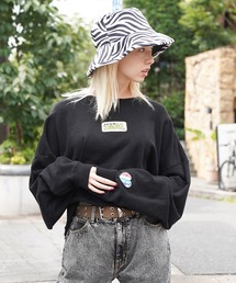 X-girl | PRISM PATCH CROPPED CREW SWEAT TOP(スウェット)