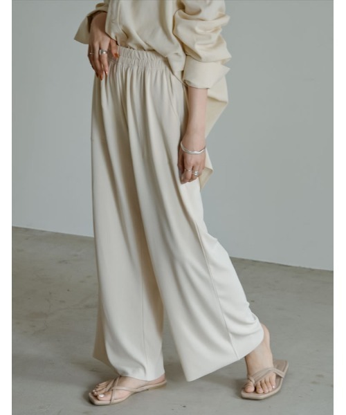 Re:EDIT（リエディ）の「リブカットカラーリラックスパンツ（その他パンツ・レディース・アイボリー/ブラック/ブルー/ブラウン/ベージュ/パープル・SMALL/LARGE/MEDIUM）」の20枚目の写真