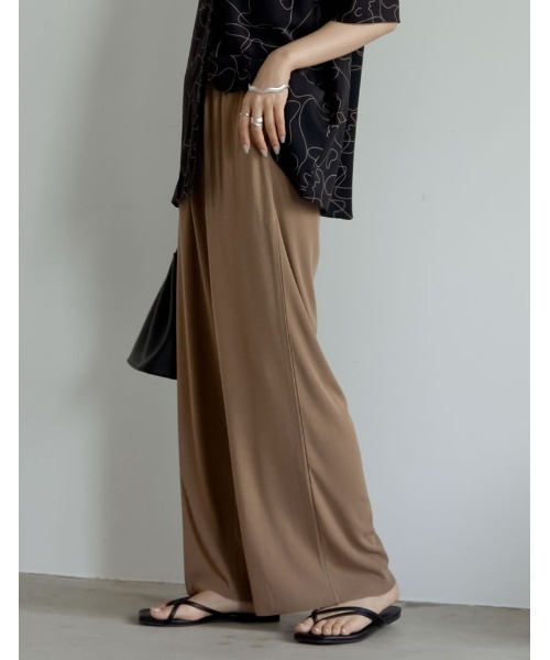 Re:EDIT（リエディ）の「リブカットカラーリラックスパンツ（その他パンツ・レディース・アイボリー/ブラック/ブルー/ブラウン/ベージュ/パープル・SMALL/LARGE/MEDIUM）」の8枚目の写真