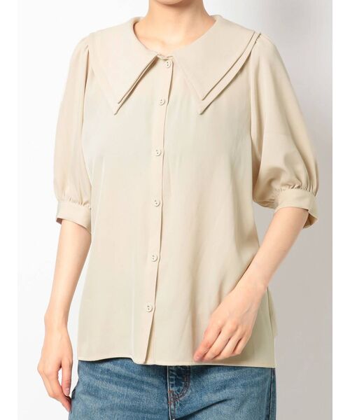 jouetie（ジュエティ）の「ダブルBIGカラーブラウス（シャツ/ブラウス・レディース・アイボリー/ブラック/ブルー/その他1・MEDIUM）」の5枚目の写真