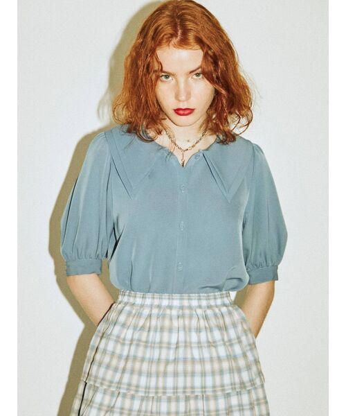 jouetie（ジュエティ）の「ダブルBIGカラーブラウス（シャツ/ブラウス・レディース・アイボリー/ブラック/ブルー/その他1・MEDIUM）」の21枚目の写真