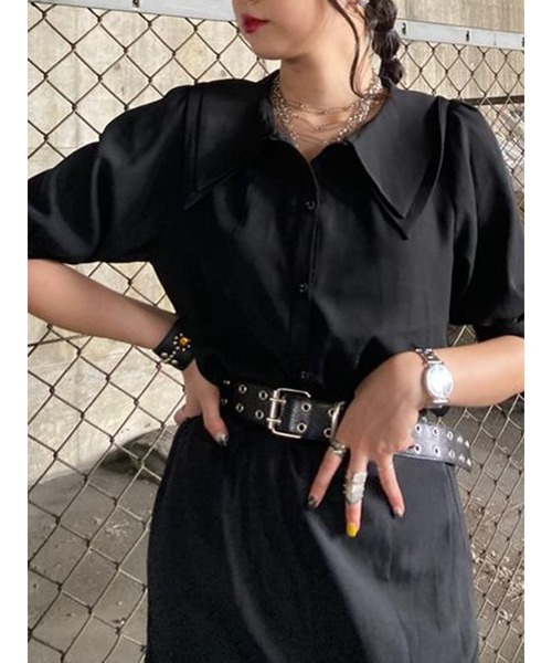 jouetie（ジュエティ）の「ダブルBIGカラーブラウス（シャツ/ブラウス・レディース・アイボリー/ブラック/ブルー/その他1・MEDIUM）」の2枚目の写真