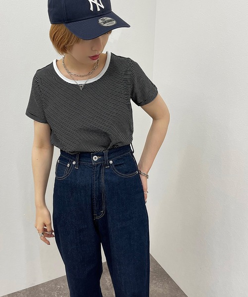 apres jour mignon(アプレジュールミニョン)の「ボーダーTシャツ【ZOZOTOWN限定アイテム】(Tシャツ/カットソー・レディース・ホワイト系その他/ブラック系その他・フリー/X-LARGE)」の11枚目の写真