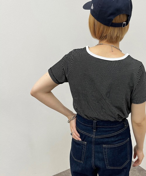 apres jour mignon(アプレジュールミニョン)の「ボーダーTシャツ【ZOZOTOWN限定アイテム】(Tシャツ/カットソー・レディース・ホワイト系その他/ブラック系その他・フリー/X-LARGE)」の12枚目の写真