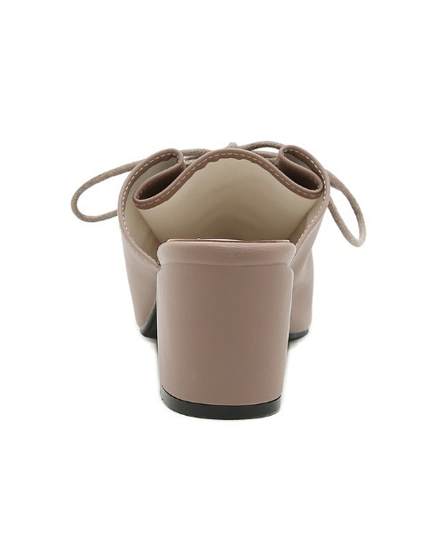 Futier land（フューティアランド）の「オープントゥレースアップサボ（サンダル・レディース・ライトベージュ/アイボリー/モカ・37/39/36/38/40）」の19枚目の写真