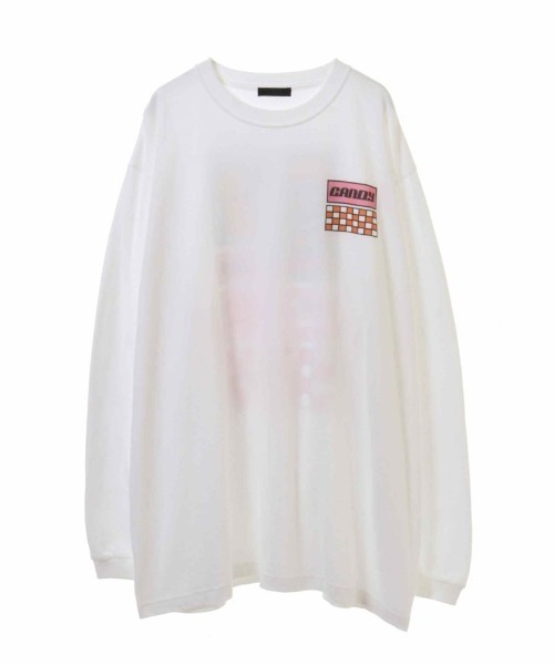 Candy Stripper（キャンディストリッパー）の「LUNCH TIME ロングスリーブTシャツ（Tシャツ/カットソー・レディース・ブラック/オフホワイト・2）」の5枚目の写真