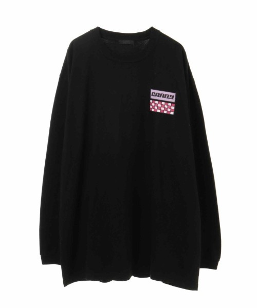 Candy Stripper（キャンディストリッパー）の「LUNCH TIME ロングスリーブTシャツ（Tシャツ/カットソー・レディース・ブラック/オフホワイト・2）」の7枚目の写真