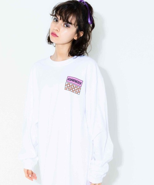 Candy Stripper（キャンディストリッパー）の「LUNCH TIME ロングスリーブTシャツ（Tシャツ/カットソー・レディース・ブラック/オフホワイト・2）」の15枚目の写真