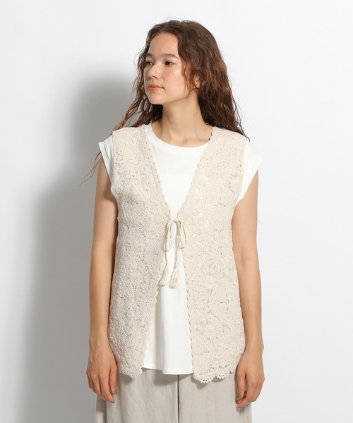 niko and（ニコアンド）の「前後2WAYかぎ針ベスト（ベスト）」 - WEAR