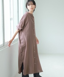 ダブルガーゼバンドカラーワンピース / 950869