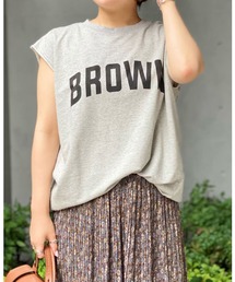 RIVE DROITE | キャッチーなロゴが遊び心たっぷり ミニ裏毛ロゴカットソー(Tシャツ/カットソー)