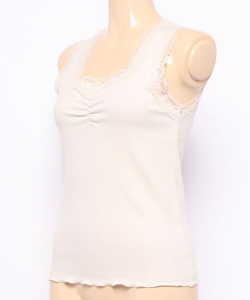 flower（フラワー）の「ワイドレースキャミ（キャミソール・レディース・ブラウン/アイボリー・FREE）」の7枚目の写真