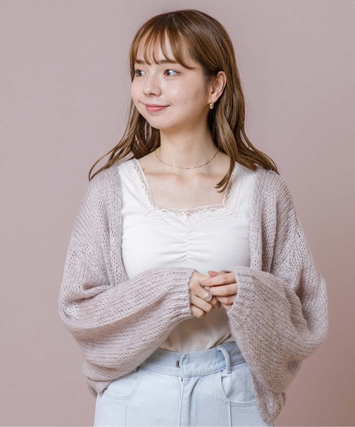 flower（フラワー）の「ワイドレースキャミ（キャミソール・レディース・ブラウン/アイボリー・FREE）」の2枚目の写真