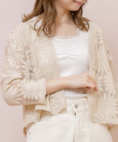 flower（フラワー）の「ワイドレースキャミ（キャミソール・レディース・ブラウン/アイボリー・FREE）」の8枚目の写真