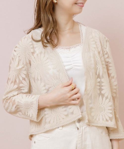 flower（フラワー）の「ワイドレースキャミ（キャミソール・レディース・ブラウン/アイボリー・FREE）」の10枚目の写真