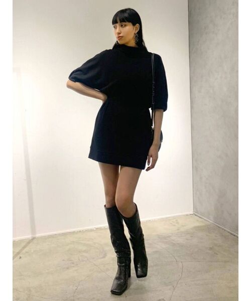 EMODA（エモダ）の「コンシャスプルオーバーワンピース（ワンピース・レディース・パープル/ブラック/カーキ/ブラウン・FREE）」の9枚目の写真