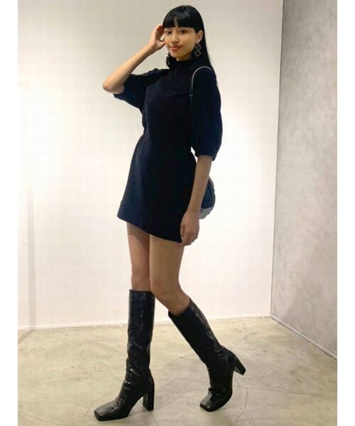 EMODA（エモダ）の「コンシャスプルオーバーワンピース（ワンピース・レディース・パープル/ブラック/カーキ/ブラウン・FREE）」の10枚目の写真