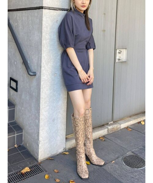 EMODA（エモダ）の「コンシャスプルオーバーワンピース（ワンピース・レディース・パープル/ブラック/カーキ/ブラウン・FREE）」の12枚目の写真