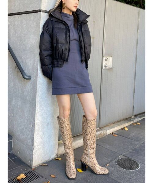 EMODA（エモダ）の「コンシャスプルオーバーワンピース（ワンピース・レディース・パープル/ブラック/カーキ/ブラウン・FREE）」の13枚目の写真