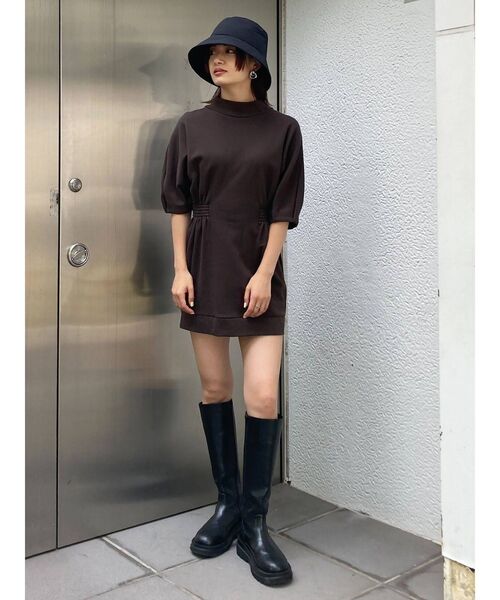 EMODA（エモダ）の「コンシャスプルオーバーワンピース（ワンピース・レディース・パープル/ブラック/カーキ/ブラウン・FREE）」の18枚目の写真