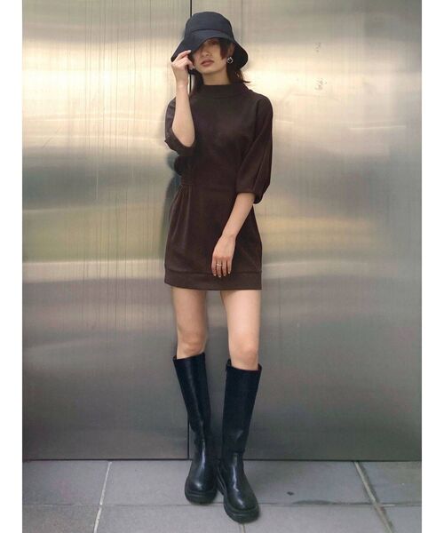 EMODA（エモダ）の「コンシャスプルオーバーワンピース（ワンピース・レディース・パープル/ブラック/カーキ/ブラウン・FREE）」の19枚目の写真