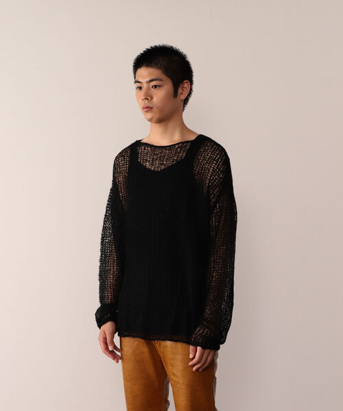 VAPORIZE（ヴェイパライズ）の「VAPORIZE / Net Knit（ニット/セーター・メンズ・ブラック/ダークグリーン・MEDIUM/LARGE）」の4枚目の写真
