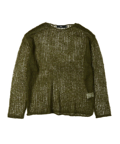 VAPORIZE（ヴェイパライズ）の「VAPORIZE / Net Knit（ニット/セーター・メンズ・ブラック/ダークグリーン・MEDIUM/LARGE）」の14枚目の写真