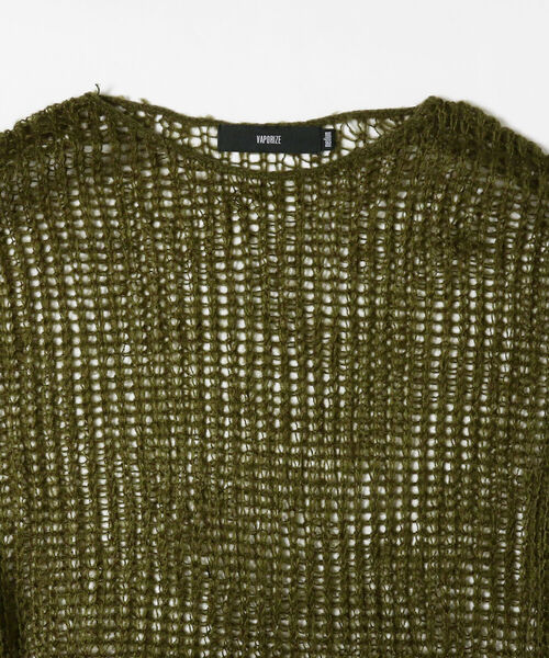 VAPORIZE（ヴェイパライズ）の「VAPORIZE / Net Knit（ニット/セーター・メンズ・ブラック/ダークグリーン・MEDIUM/LARGE）」の16枚目の写真