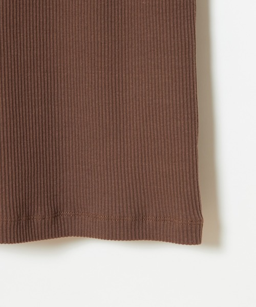 CIAOPANIC(チャオパニック)の「リブタンク(タンクトップ・レディース・オフホワイト/ブラック/ブラウン・FREE)」の6枚目の写真