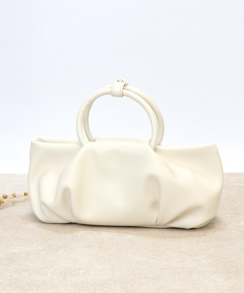 BASE（ベース）の「丸型ハンドル ショルダー ＆ ハンドバッグ（ハンドバッグ・レディース・ピンク/イエロー/ブラウン/ブラック/アイボリー・FREE）」の17枚目の写真