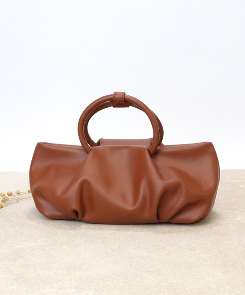 BASE（ベース）の「丸型ハンドル ショルダー ＆ ハンドバッグ（ハンドバッグ・レディース・ピンク/イエロー/ブラウン/ブラック/アイボリー・FREE）」の16枚目の写真