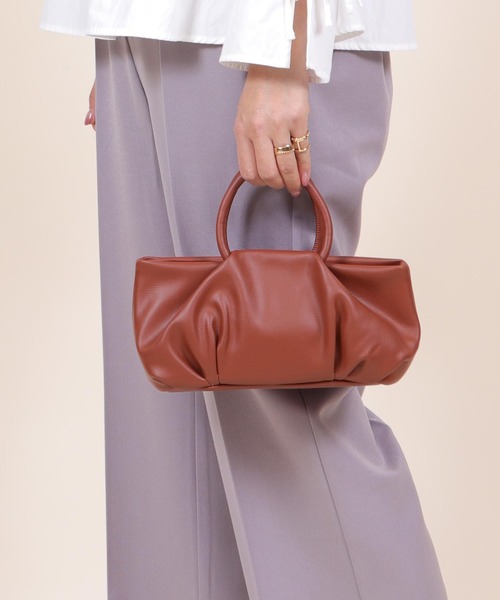 BASE（ベース）の「丸型ハンドル ショルダー ＆ ハンドバッグ（ハンドバッグ・レディース・ピンク/イエロー/ブラウン/ブラック/アイボリー・FREE）」の21枚目の写真