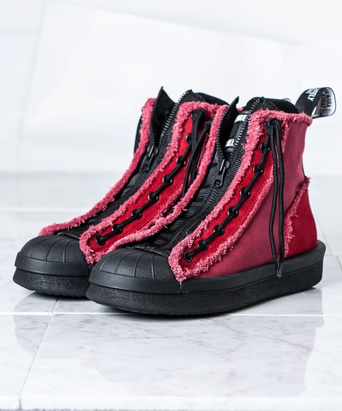 BACKSTAGE PASS（バックステージパス）の「M-CANVAS(マー-キャンバス)ハイカット スニーカー（スニーカー・メンズ・ブラック/レッド/ホワイト・39/41/43）」の11枚目の写真