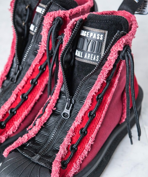 BACKSTAGE PASS（バックステージパス）の「M-CANVAS(マー-キャンバス)ハイカット スニーカー（スニーカー・メンズ・ブラック/レッド/ホワイト・39/41/43）」の6枚目の写真