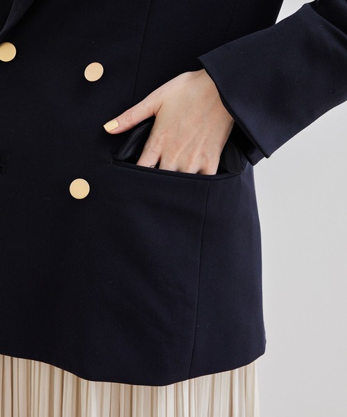 ROPE' PICNIC（ロペピクニック）の「ゴールドボタンダブルジャケット（テーラードジャケット・レディース・ベージュ/ネイビー/オリーブ・40/38）」の8枚目の写真