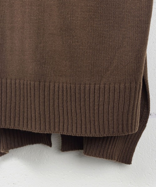 me+em select（ミームセレクト）の「【 8color 】バックオープンスリットニットベスト（ベスト・レディース・ブラック/ベージュ/ネイビー/ブラウン/カーキ/ピンク/アイボリー/スモークピンク・FREE）」の21枚目の写真