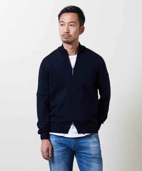 Gran Sasso（グランサッソ）の「＜Gran Sasso （グランサッソ）＞ 12ゲージ フルジップ ニット（ニット/セーター・メンズ・ブラック/ネイビー・46/48/50/52）」の2枚目の写真