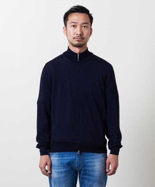 Gran Sasso（グランサッソ）の「＜Gran Sasso （グランサッソ）＞ 12ゲージ フルジップ ニット（ニット/セーター・メンズ・ブラック/ネイビー・46/48/50/52）」の8枚目の写真