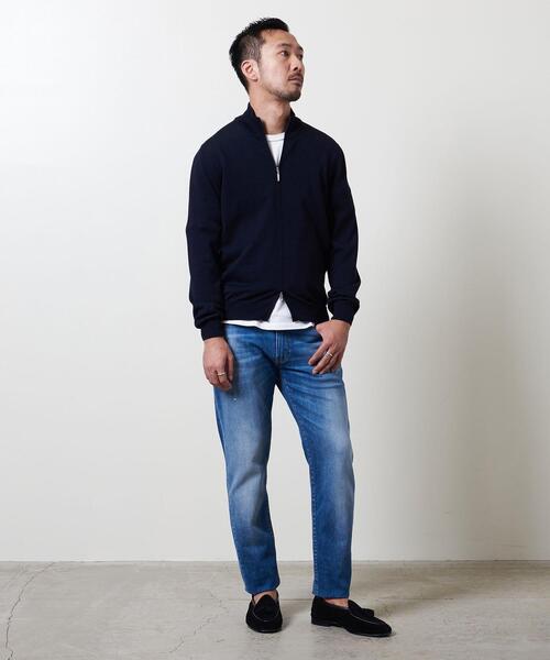 Gran Sasso（グランサッソ）の「＜Gran Sasso （グランサッソ）＞ 12ゲージ フルジップ ニット（ニット/セーター・メンズ・ブラック/ネイビー・46/48/50/52）」の9枚目の写真