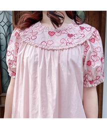 【ピンクハウス 】ラブリー❤️❤️❤️ 花柄チュニック PINK HOUSE（ピンクハウス）の「ハートステッチレース使いチュニック