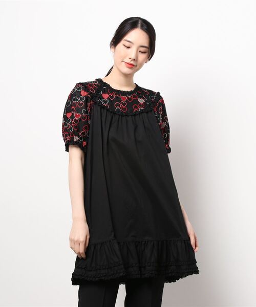 PINK HOUSE（ピンクハウス）の「ハートステッチレース使いチュニック