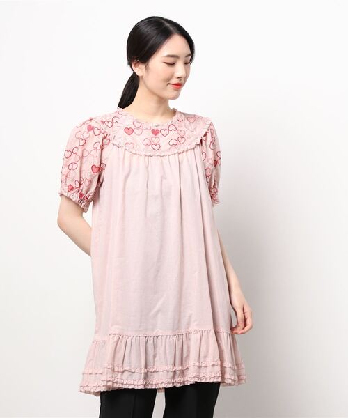 PINK HOUSE（ピンクハウス）の「ハートステッチレース使いチュニック