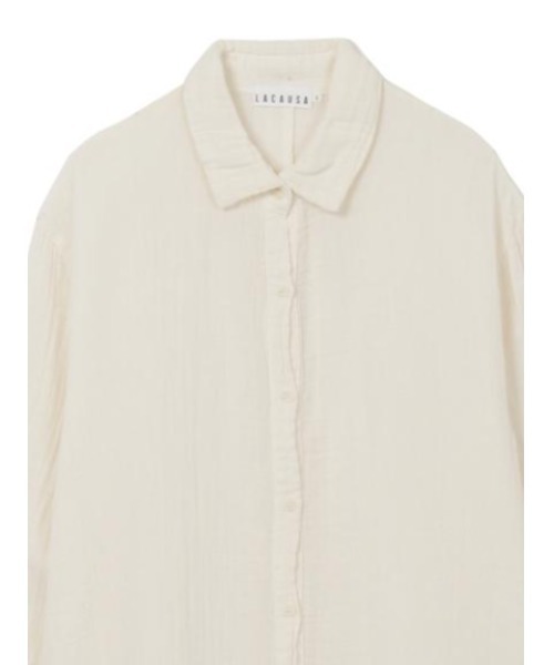 lacausa(ラコーザ)の「LACAUSA Soft Gauze Shirtdress(シャツワンピース・レディース・オフホワイト・SMALL)」の11枚目の写真