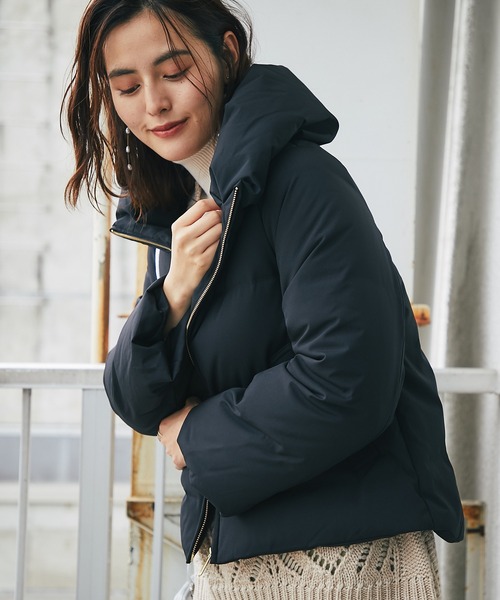 un dix cors（アンディコール）の「リッチ感漂う本命アウター　シームレスショールカラーダウン（ダウンジャケット/コート・レディース・ブラック/チャコールグレー/ベージュ・FREE）」の20枚目の写真