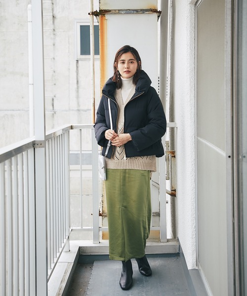 un dix cors（アンディコール）の「リッチ感漂う本命アウター　シームレスショールカラーダウン（ダウンジャケット/コート・レディース・ブラック/チャコールグレー/ベージュ・FREE）」の16枚目の写真