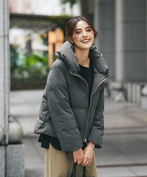 un dix cors（アンディコール）の「リッチ感漂う本命アウター　シームレスショールカラーダウン（ダウンジャケット/コート・レディース・ブラック/チャコールグレー/ベージュ・FREE）」の21枚目の写真