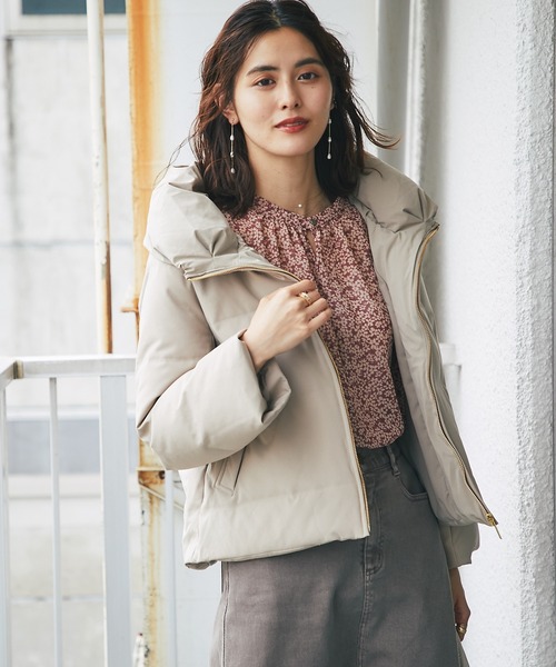 un dix cors（アンディコール）の「リッチ感漂う本命アウター　シームレスショールカラーダウン（ダウンジャケット/コート・レディース・ブラック/チャコールグレー/ベージュ・FREE）」の14枚目の写真