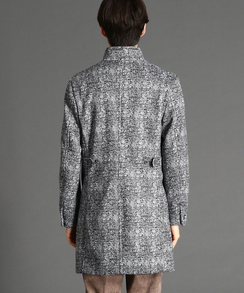 HIDEAWAYS NICOLE（ハイダウェイニコル）の「ボンディングニットアラカルトプリントスタンドコート（ダウンジャケット/コート・メンズ・チャコールグレー/グレー/グレー系その他/チェック・MEDIUM/LARGE/X-LARGE）」の12枚目の写真