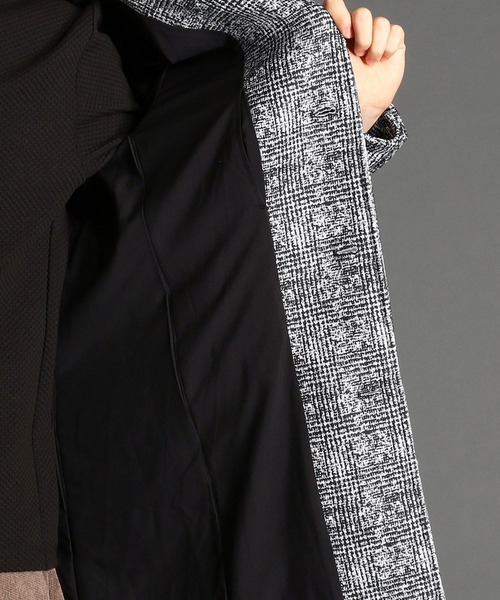 HIDEAWAYS NICOLE（ハイダウェイニコル）の「ボンディングニットアラカルトプリントスタンドコート（ダウンジャケット/コート・メンズ・チャコールグレー/グレー/グレー系その他/チェック・MEDIUM/LARGE/X-LARGE）」の7枚目の写真